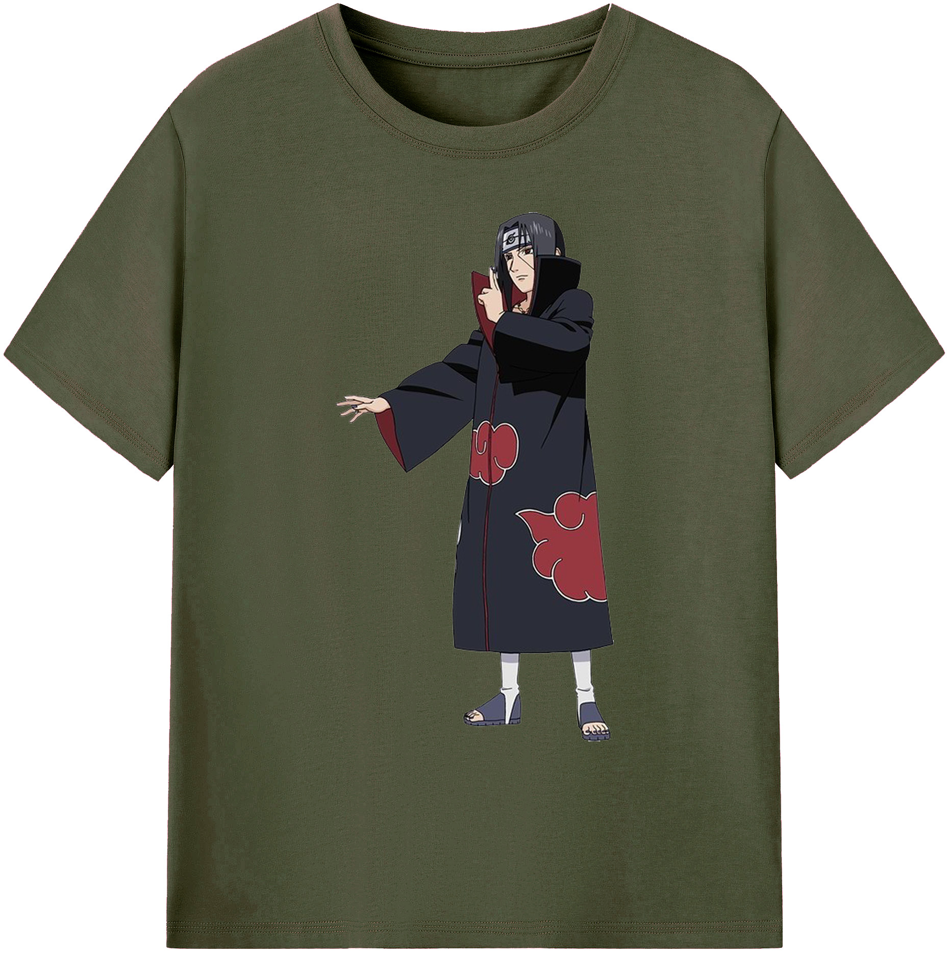 （画像用） NARUTO -ナルト- うちは イタチ Uchiha Itachi 綿100％ メンズ半袖Tシャツ｜肌触りやわらか＆通気性